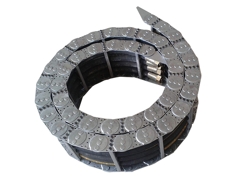 Steel cable drag chain
