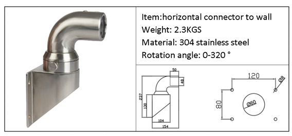Stainless steel support arm system