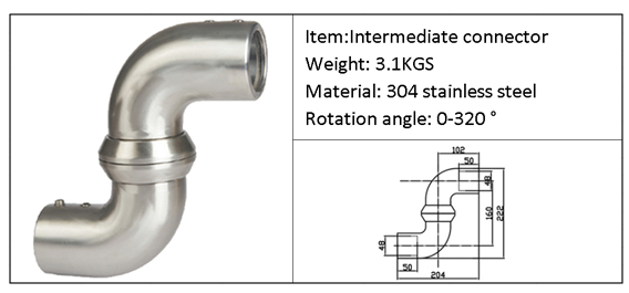 Stainless steel support arm system