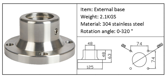 Stainless steel support arm system